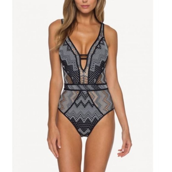 BECCA Reveal Plunge One-Piece Swimsuit - Picture 2 of 9